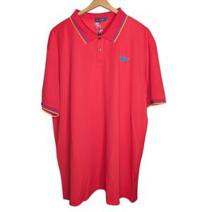 Barabas Red Contrast Trim Polo Shirt 4XL NWT Short Sleeve Designer Casual 3PS126
